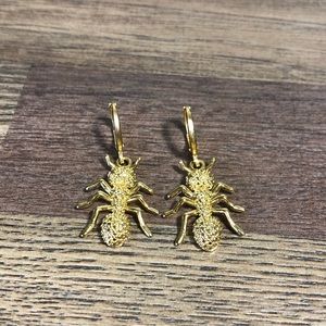 Gold Plated Ant Earrings